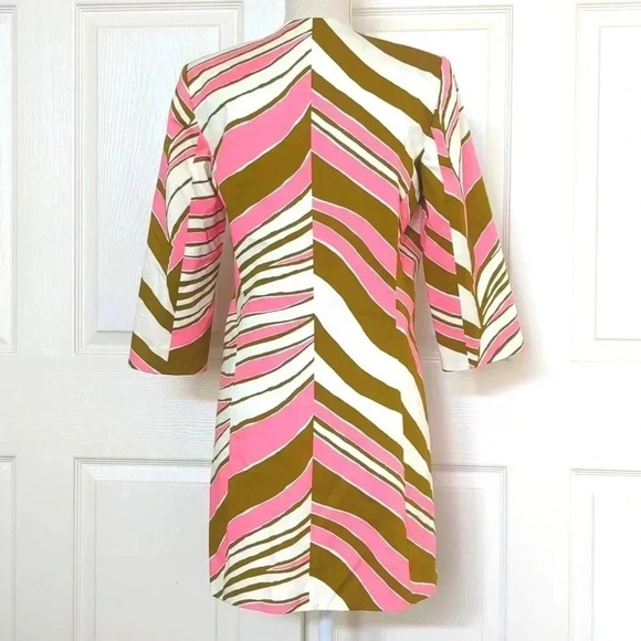 Trina Turk Pink Zebra Dress Coat - Picture 4 of 7